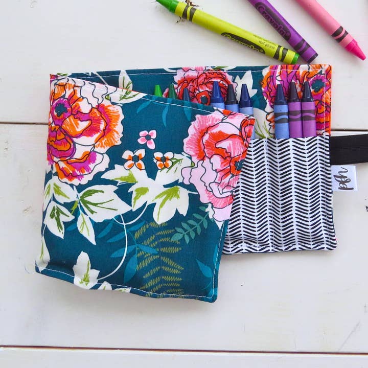 Kids Crayon Holder - Everblooming Camellia - Girl Preschool for wholesale by PaperFromHeaven