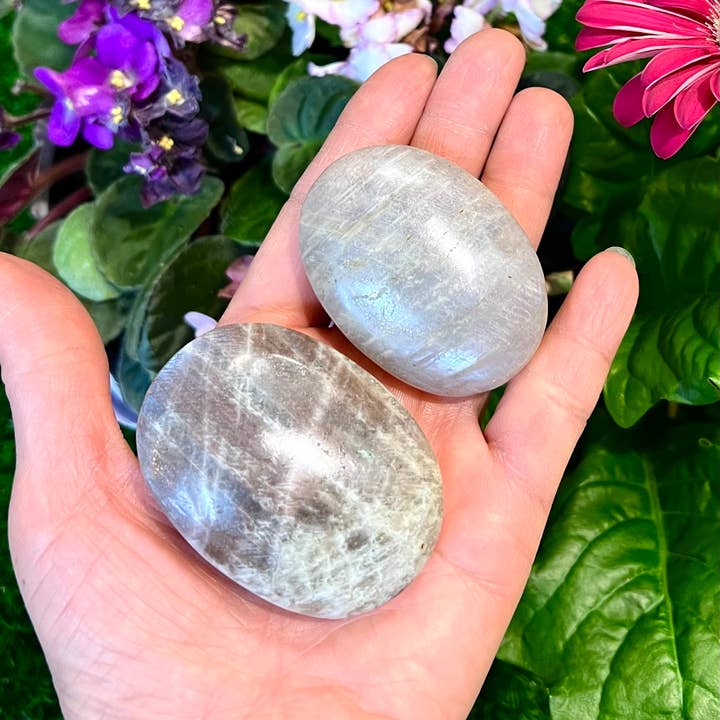 KayleeNYC - Wholesale Spiritual Stone/Crystal - 2 Lbs Natural Moonstone Palm Stone Crystal Nice Quality7