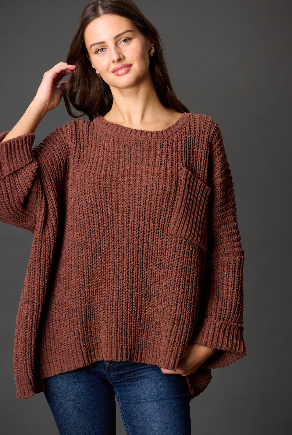 Before You Collection - Vente Pull tunique – femme - Pull oversize en chenille22