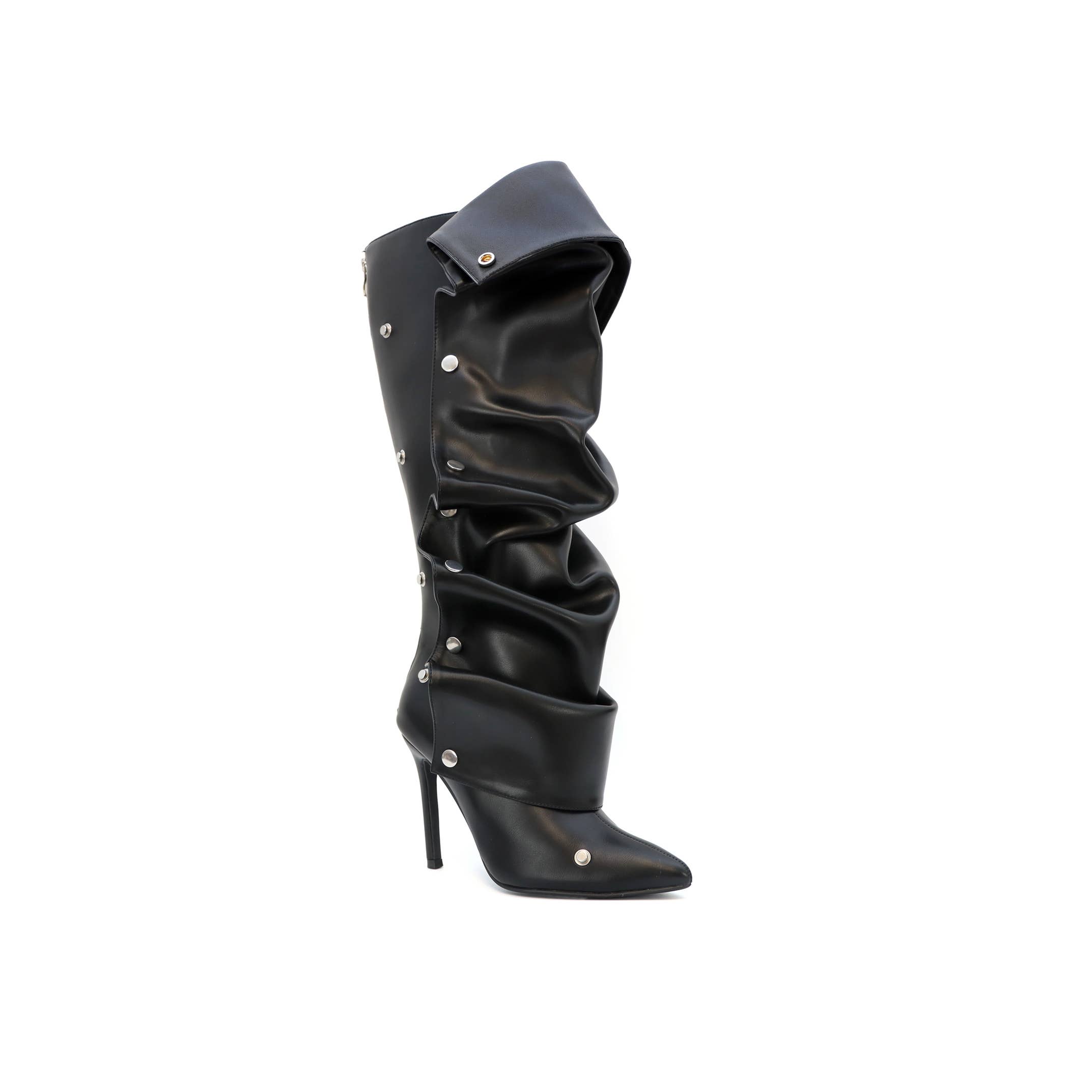 Stella Shoes - Wholesale Boots - Women's - YI-NAYLA-39 WRINKLED FRONT POINTY HEEL AND TOE BOOTS0