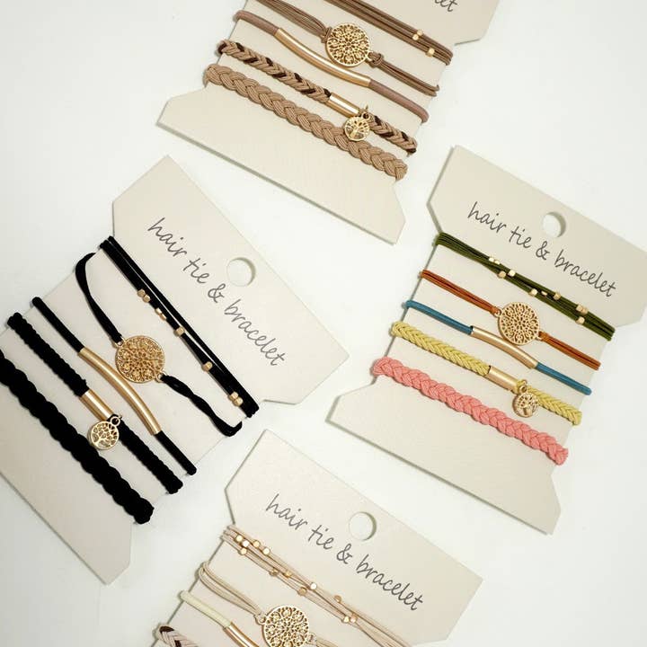 BOHO DUAL FUNCTION KNOT BRACELET HAIR TIES | 40BH100 and other Purchase Wholesale elastic hair ties. Free Returns & Net 60 Terms on Faire trending on Faire.