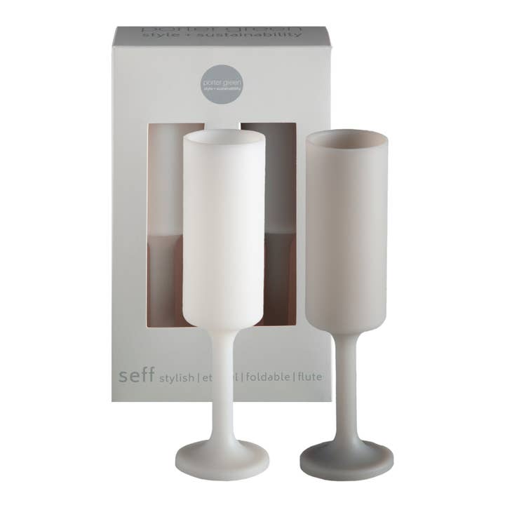 blanc + dove | seff | silicone unbreakable champagne flute for wholesale by Porter Green | USA