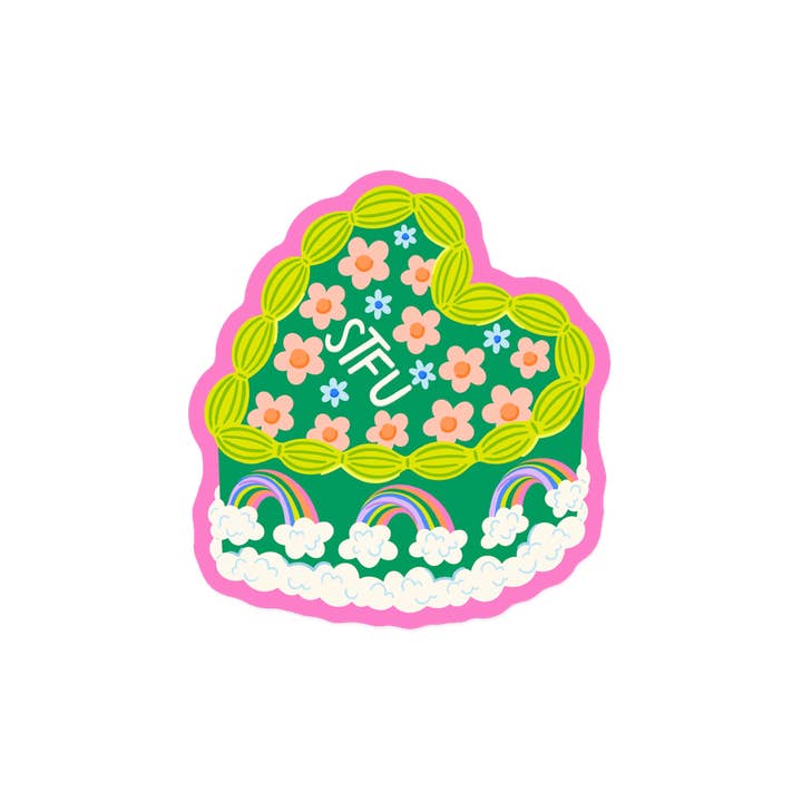 Pegatina Vintage de Tarta STFU para venta al por mayor de KANDS.CO