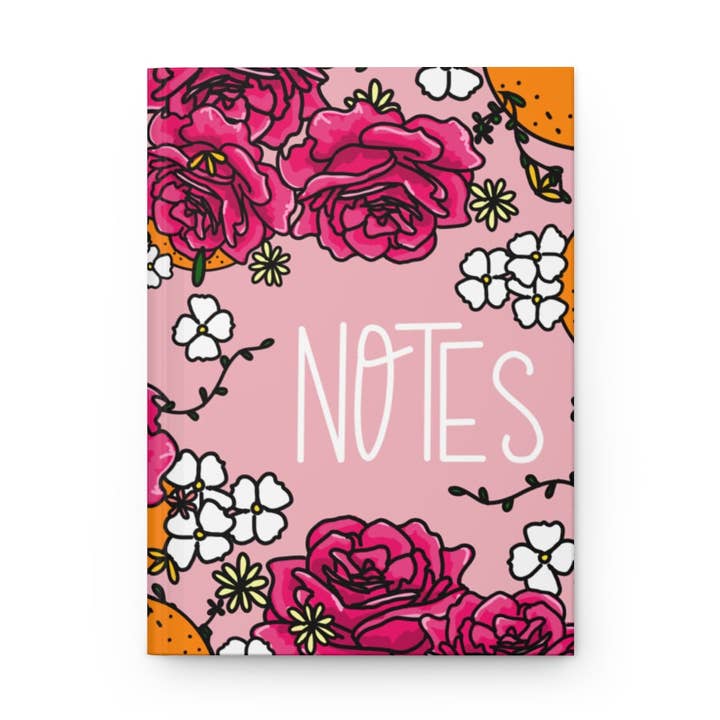 Blush Floral Notes Capa Dura Journal Matte por atacado de Pretty Peacock Paperie - Women's Empowerment