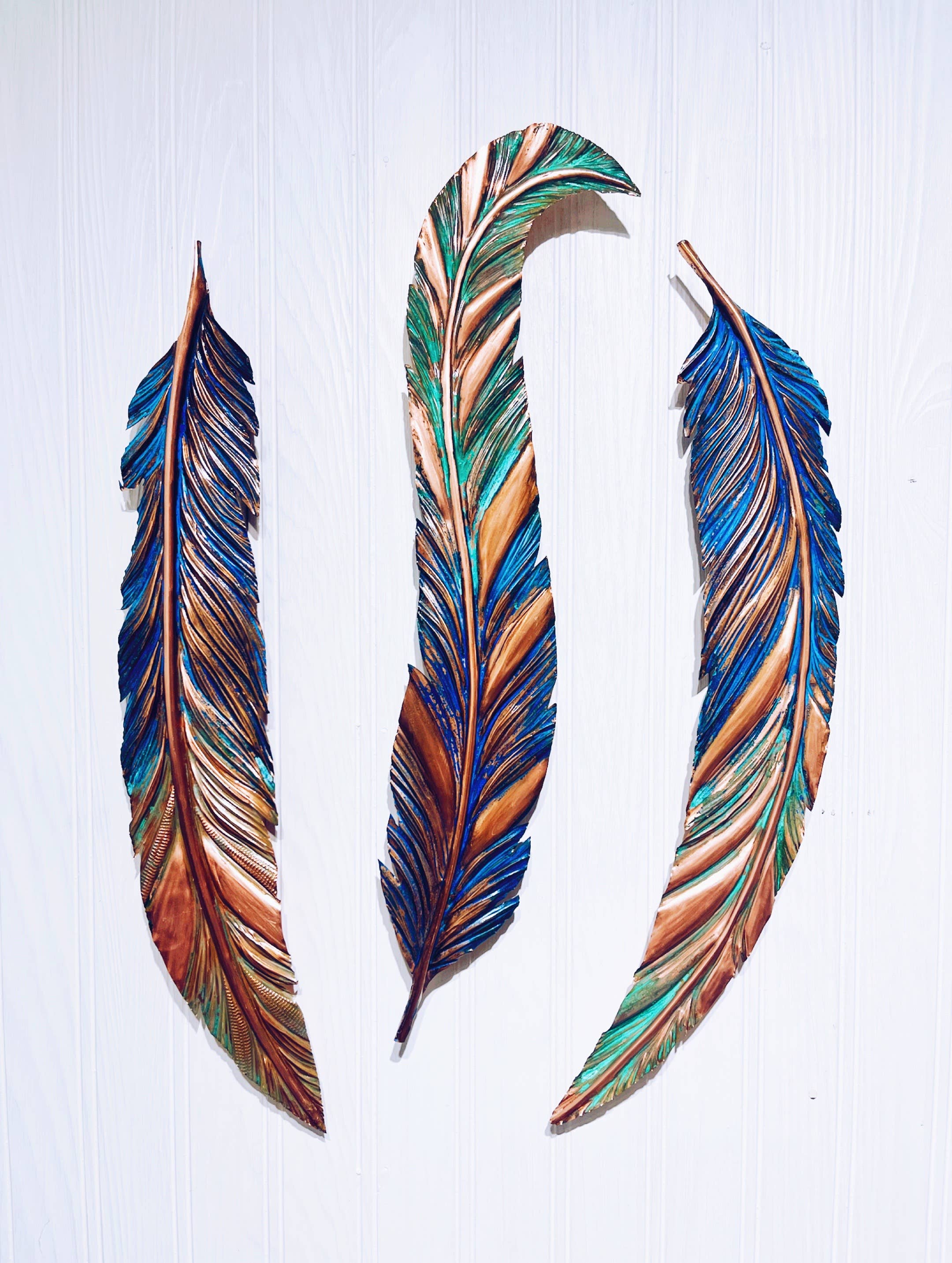 Timber Lane Studio - Wholesale Wall Accent - Giant Slim Copper Feather2