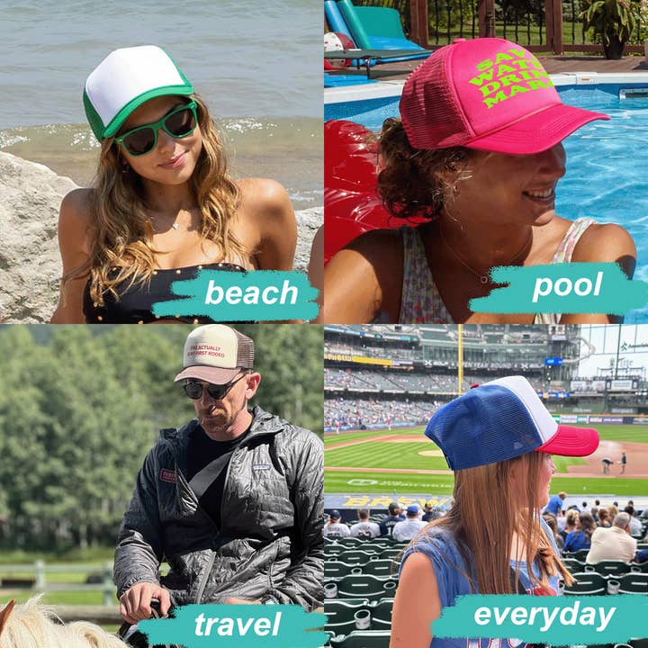 Funky Junque - Vente Casquette de camionneur – unisexe - Casquette de camionneur Snapback en mousse - Blanc/Camo4