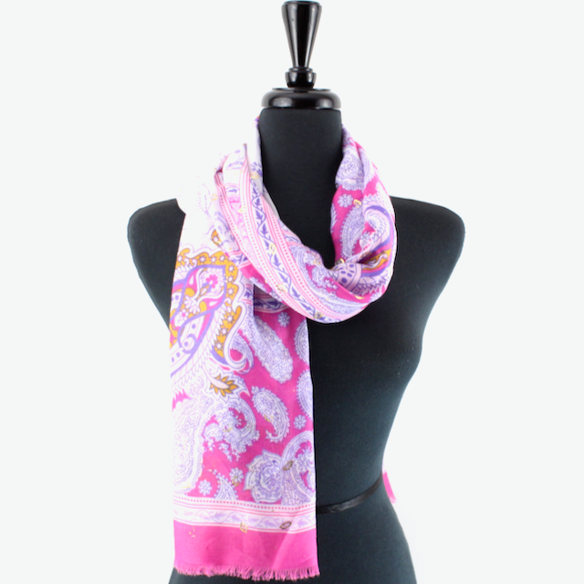 Pretty Persuasions – wholesale Halsduk - Dam – S24024 Fängslande lättviktssjal med guldmetall3