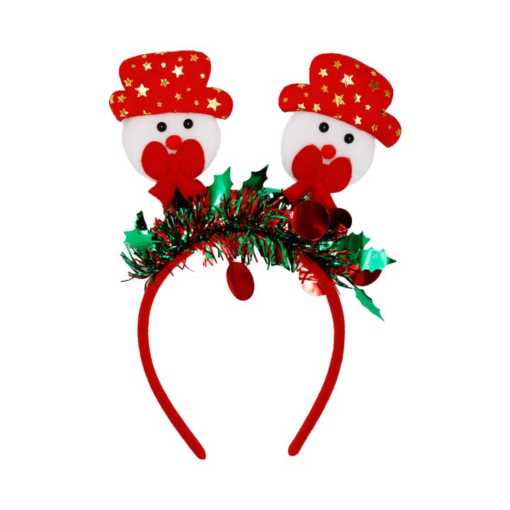 Cap Zone - Wholesale Party Hat/Crown - Christmas Shimmery Tinsel Novelty Head Boppers