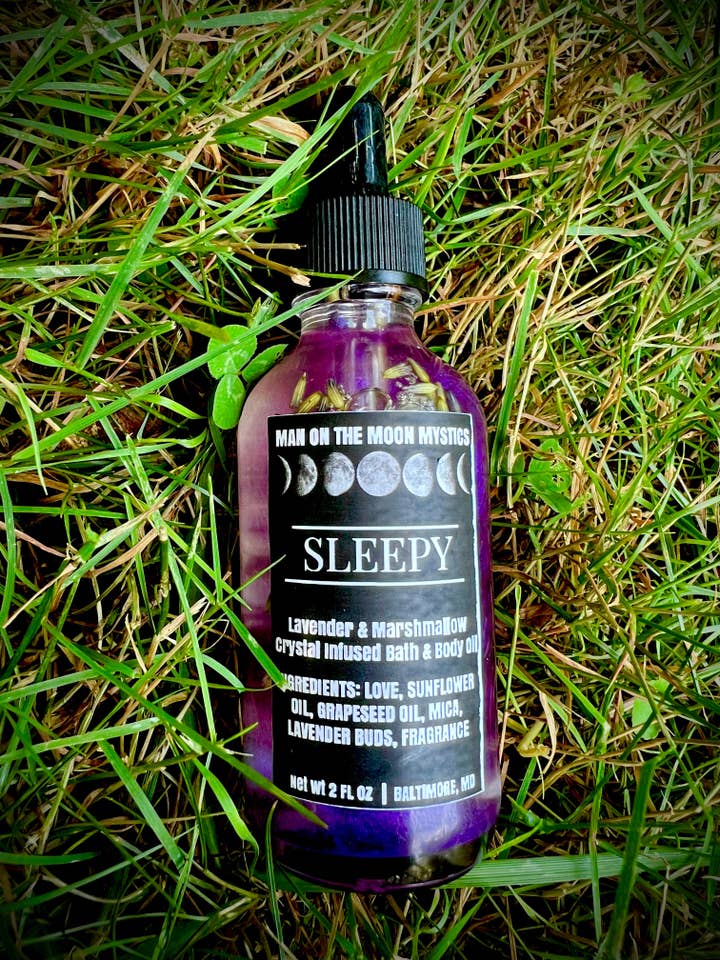 Sleepy Bath and Body Oil for wholesale by Man on the Moon Mystics