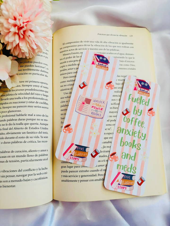Bookmark | Fueled by coffee, anxiety, books and meds for wholesale by Vuelta a la Vida
