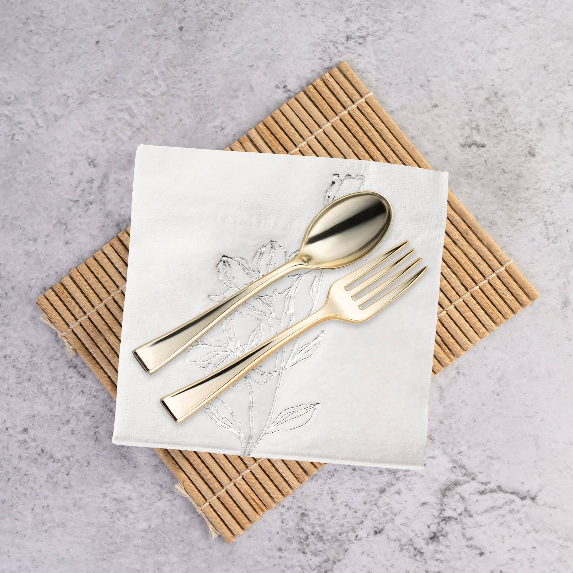 Smarty had a Party - Wholesale Disposable Napkin - White w/ Silver Antique Paper Cocktail Napkins - 600 pcs8