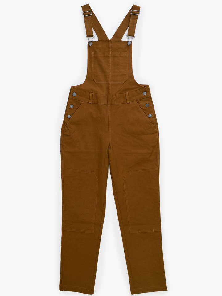 Tobin Utility Overall / Brown Canvas for wholesale by Bridge & Burn
