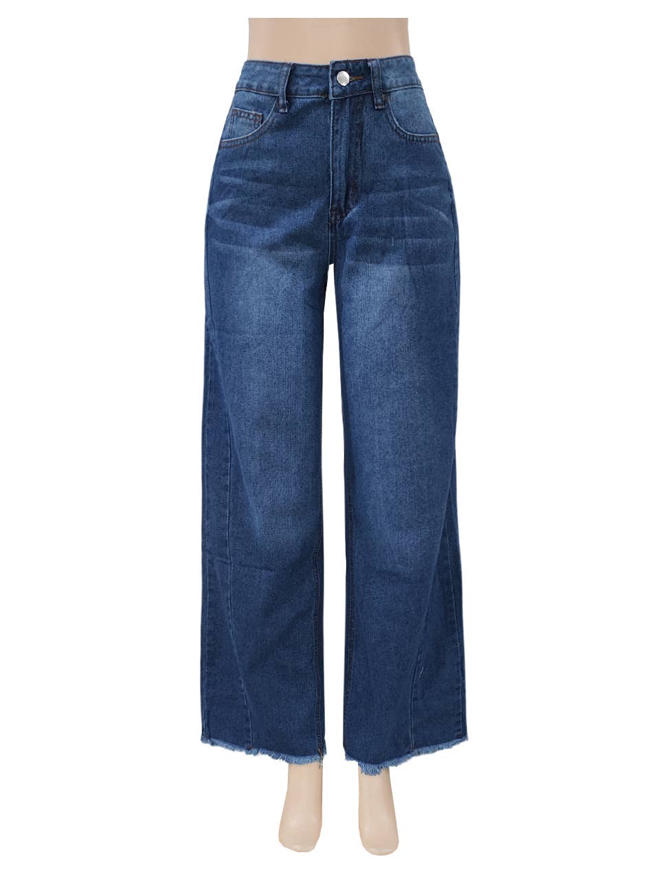 Rosa Clothing - Wholesale Jeans - Women's - High-Waist Jeans Wide-Leg Denim Pants0