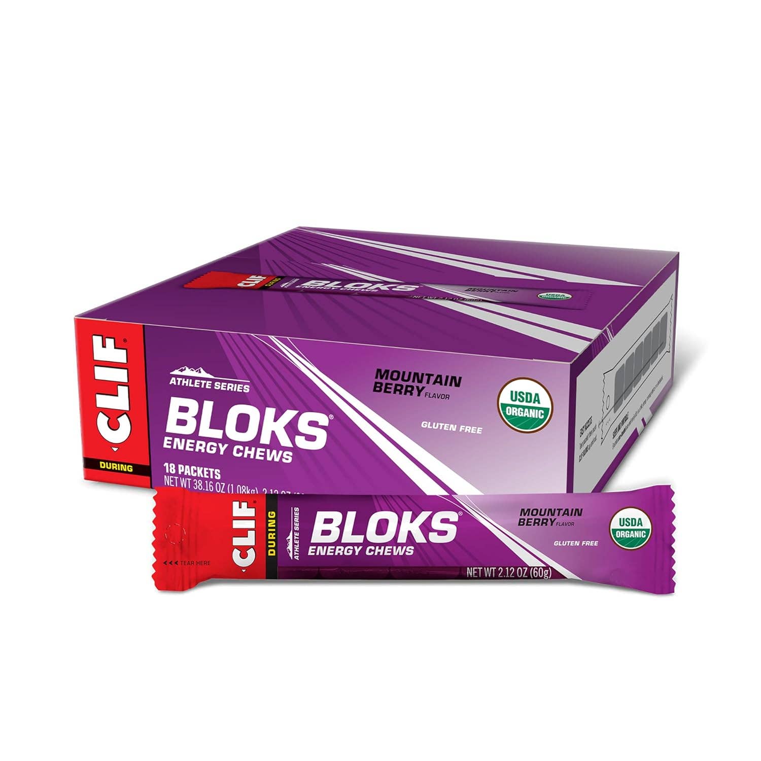 L&F Universal Goods - Wholesale Snack Bar - CLIF SHOT ENERGY BLOKS 18/60G MOUNTAIN BERRY0