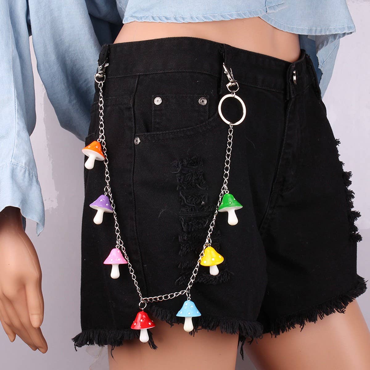 TYPE  COLORED MUSHROOM HEAD PENDANT PANTS CHAIN_CWMM0675 for wholesale on Faire1