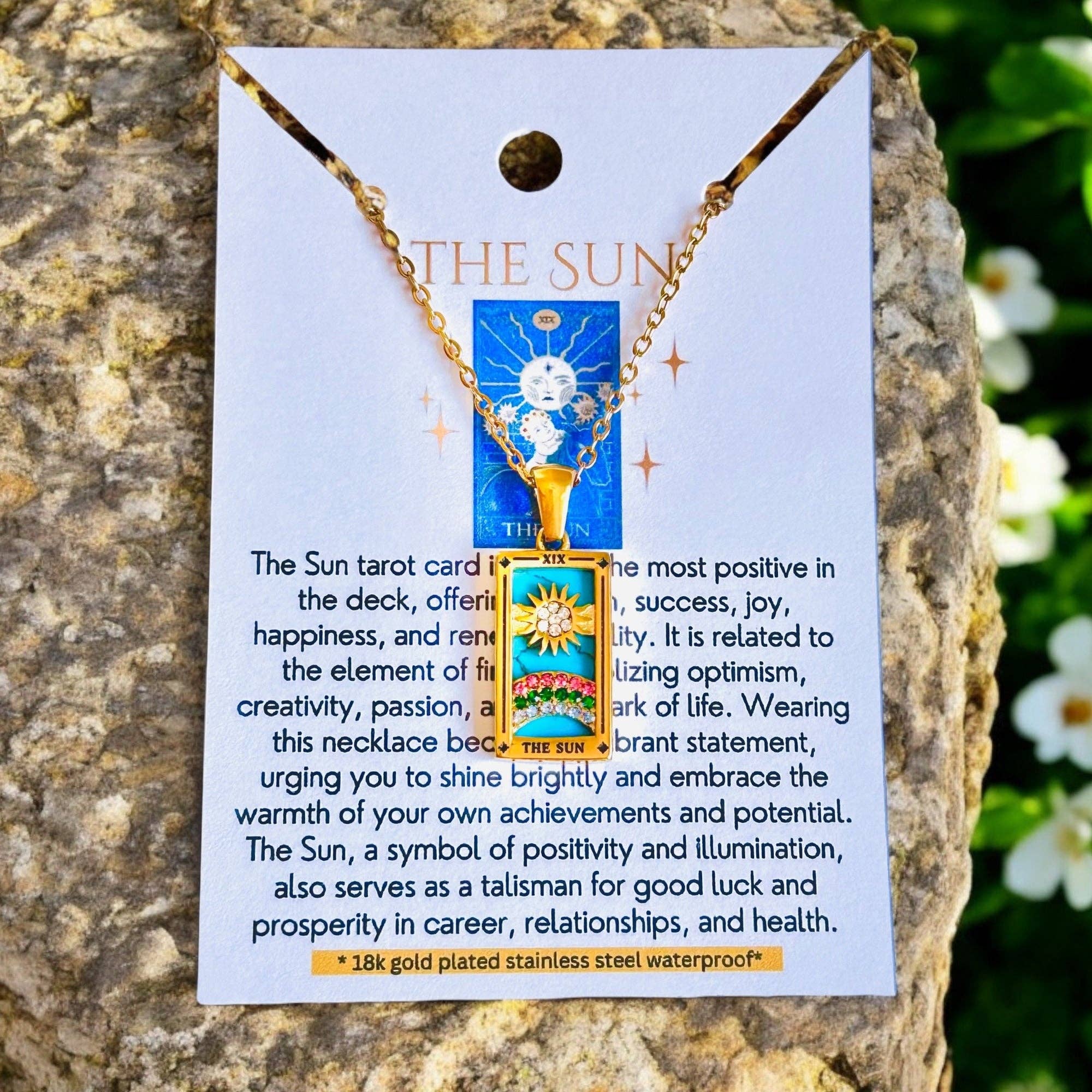 Soul Charms - Vente Colliers à pendentif - Colliers Carte de Tarot - Plaqué or 18K, étanches5