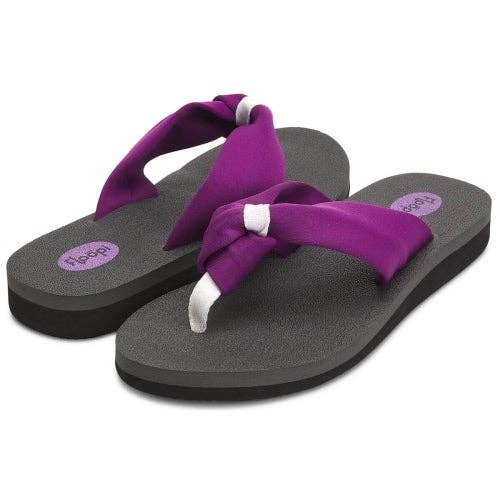 Womens Naomi Yoga Mat Knot Thong Flip Flop for wholesale by Floopi