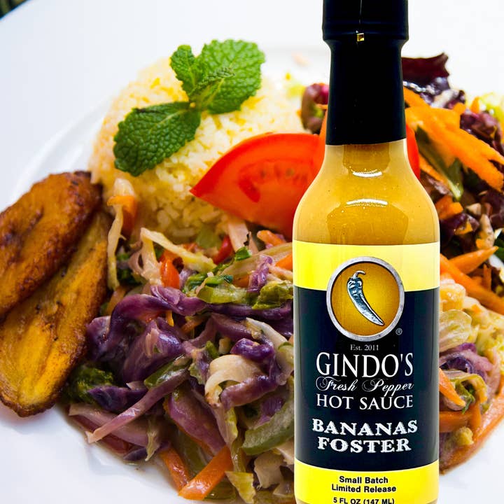 Gindo's Spice of Life - Wholesale Hot sauce - Bananas Foster Hot Sauce, Fruit Based Medium Heat Hot Sauce1
