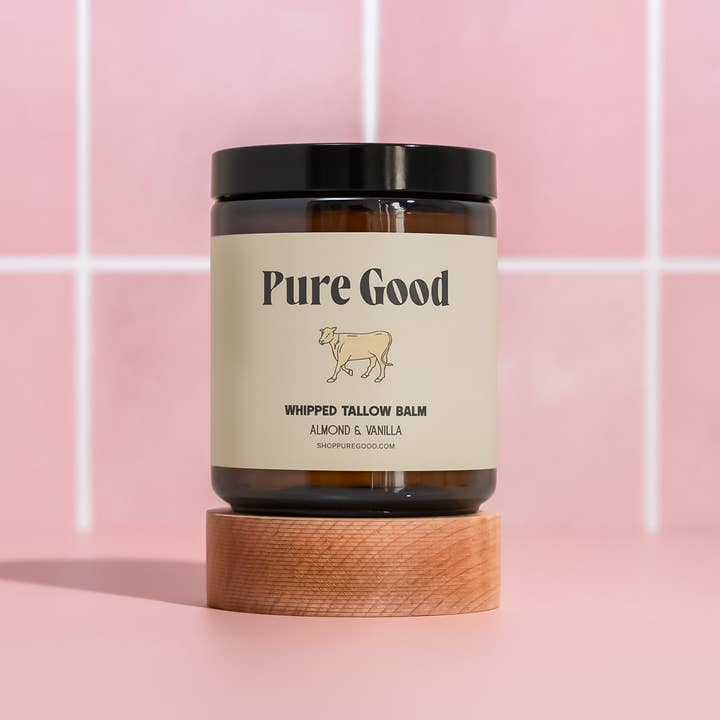 Pure Good - Wholesale Body Balm/Butter - Almond + Vanilla Whipped Tallow1