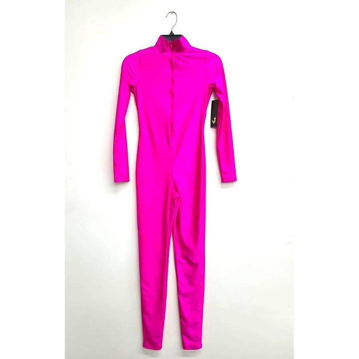 Uptown Apparel - Wholesale Jumpsuit - Women's - J5207 Shiny Front Zipper Stretch Catsuit