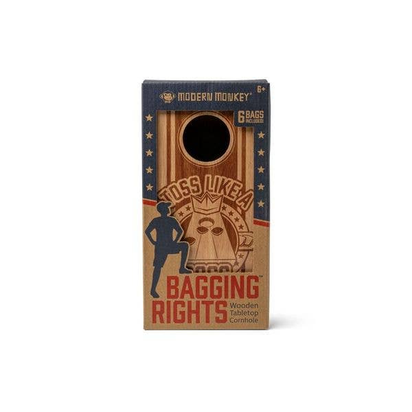 DM Merchandising - Wholesale Cornhole - Modern Monkey Bagging Rights Wooden Tabletop Cornhole3