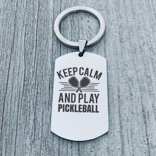 Pickleball Håll lugn nyckelring för wholesale av Sportybella