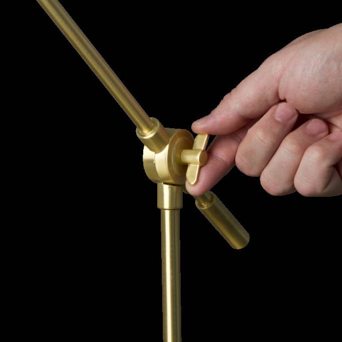 HomeRoots – wholesale Accent/desk lamp – Shiny Satin Brass LED Adjustable Desk Lamp2