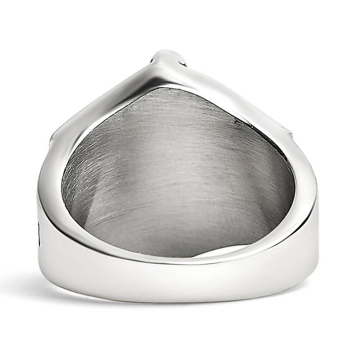 Detailed Jesus Cross Stainless Steel Ring for wholesale by WJW