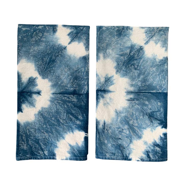fiber + mud - Wholesale Tea Towel - Organic Cotton Indigo Dyed Shibori Tea Towels7
