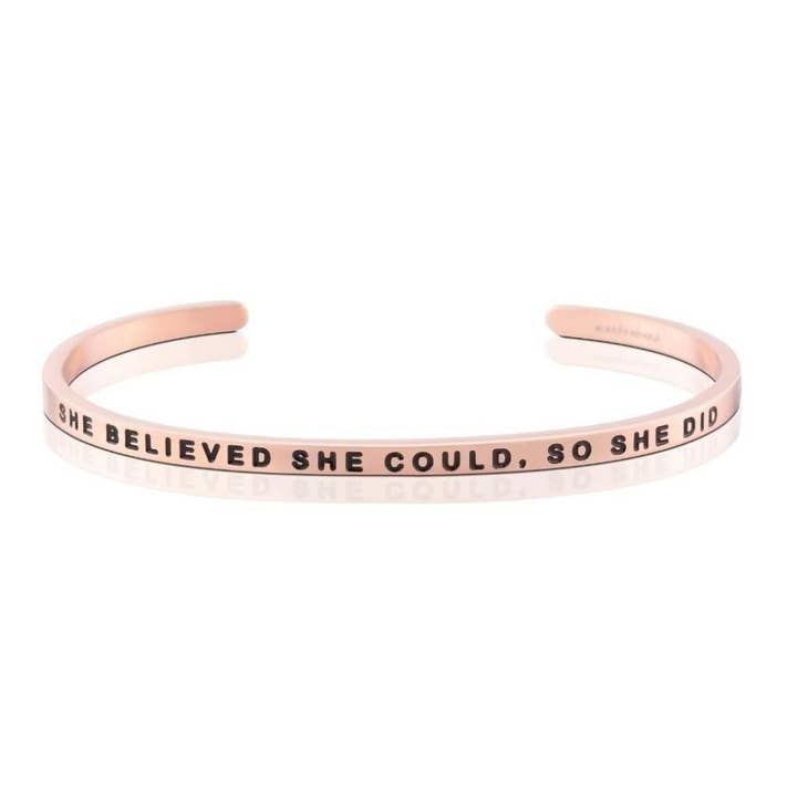 MantraBand - Wholesale Cuff Bracelet - She Believed She Could - inspirational MantraBand® bracelet2