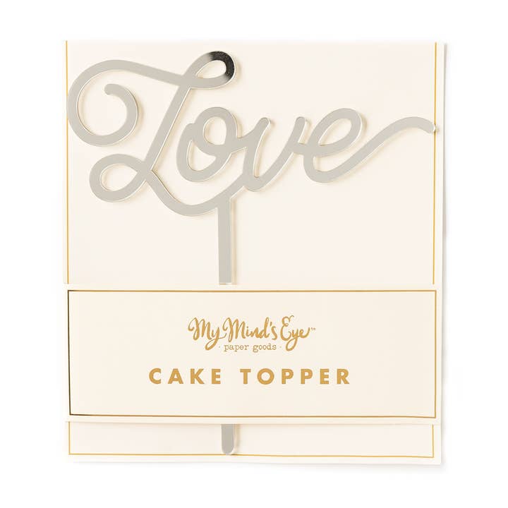 Basic Love Cake Topper - Zilver voor wholesale door My Mind’s Eye