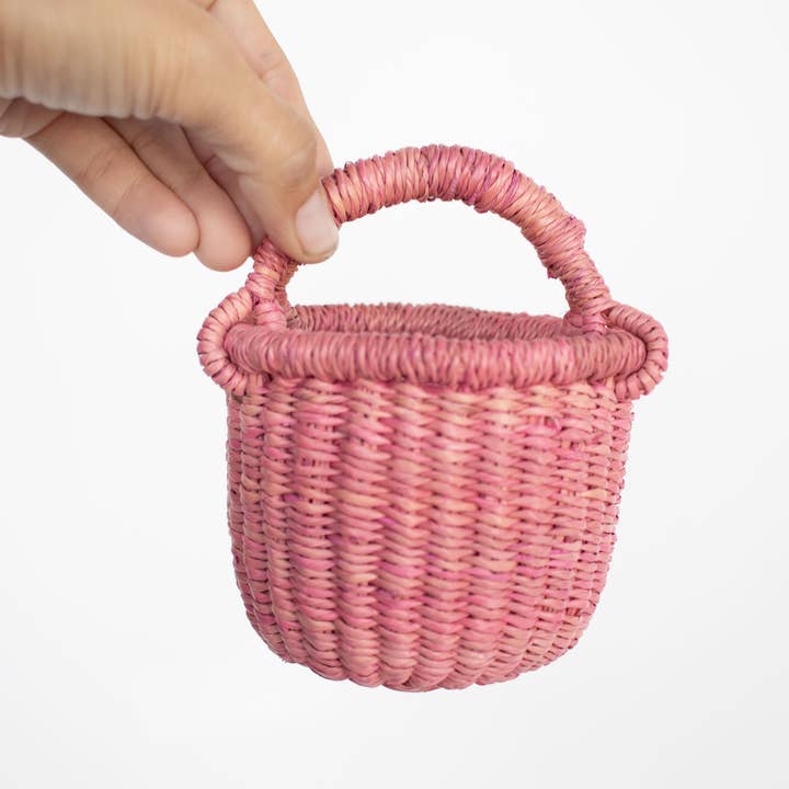 Heddle & Lamm - Wholesale Basket - Teeny Tiny Kandiga Basket - Light Pink