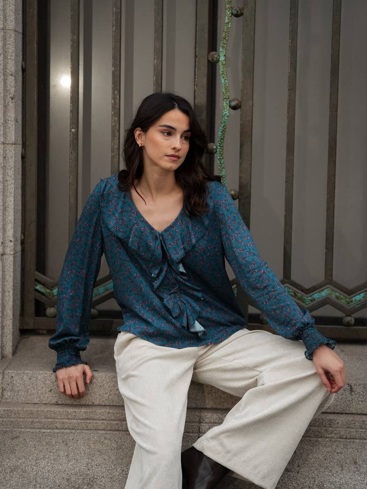 GUIMANOS - Wholesale Broek - Dames - Beige ribfluwelen broek4