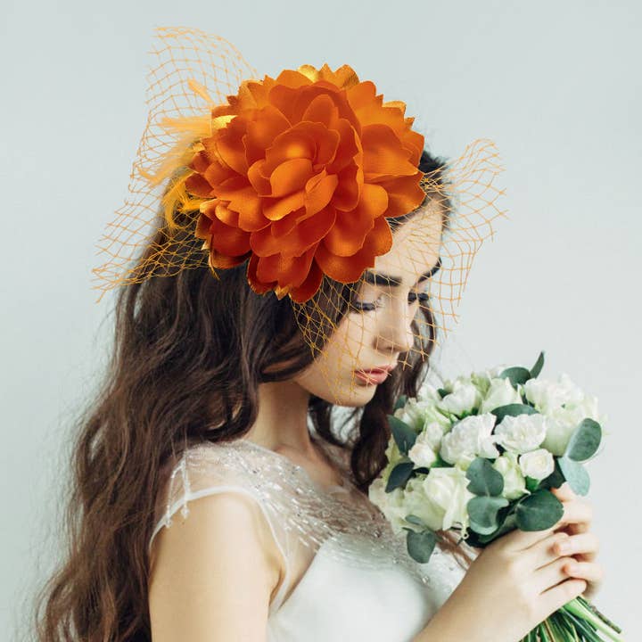 Sensibling Corp. - Wholesale Fascinator Hat - Women's - Flower Veil Fascinator / Headband