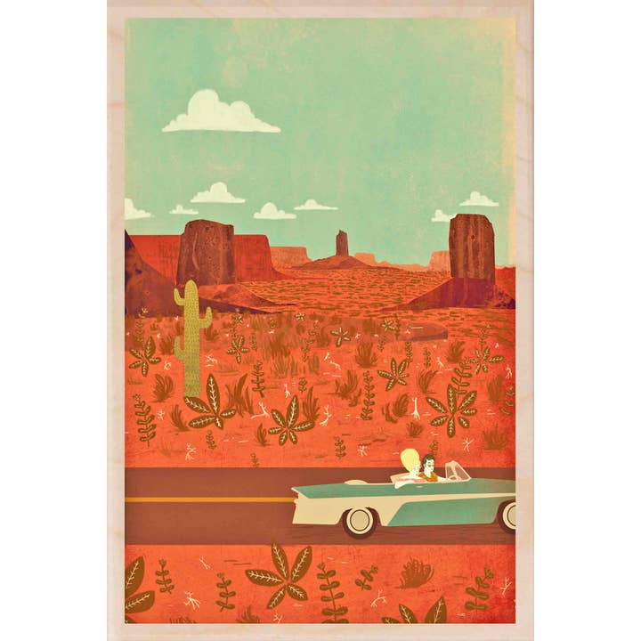 THE WOODEN POSTCARD COMPANY - Wholesale Postcard - MONUMENT VALLEY wooden postcard, wooden magnet
