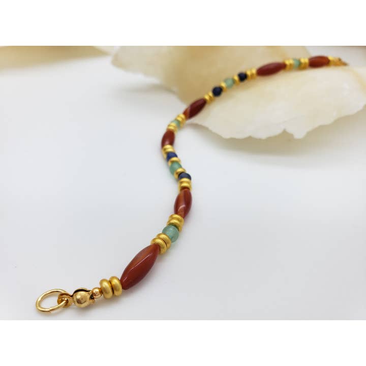 Discoveries, Inc. – wholesale Beaded bracelet – Cleopatra Carnelian Beaded Bracelet - Egyptian Inspired4