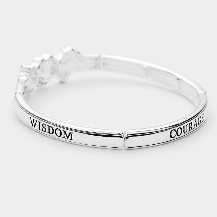 Sensibling Corp. – wholesale Bangle bracelet – Enamel Doctor Cloth Detail Message Metal Stretch Bracelet1