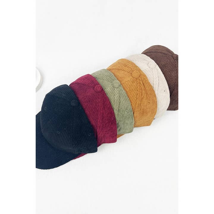 Love and Repeat - Wholesale Baseball Cap - Women's - Classic Colors of Solid Corduroy Baseball Hat