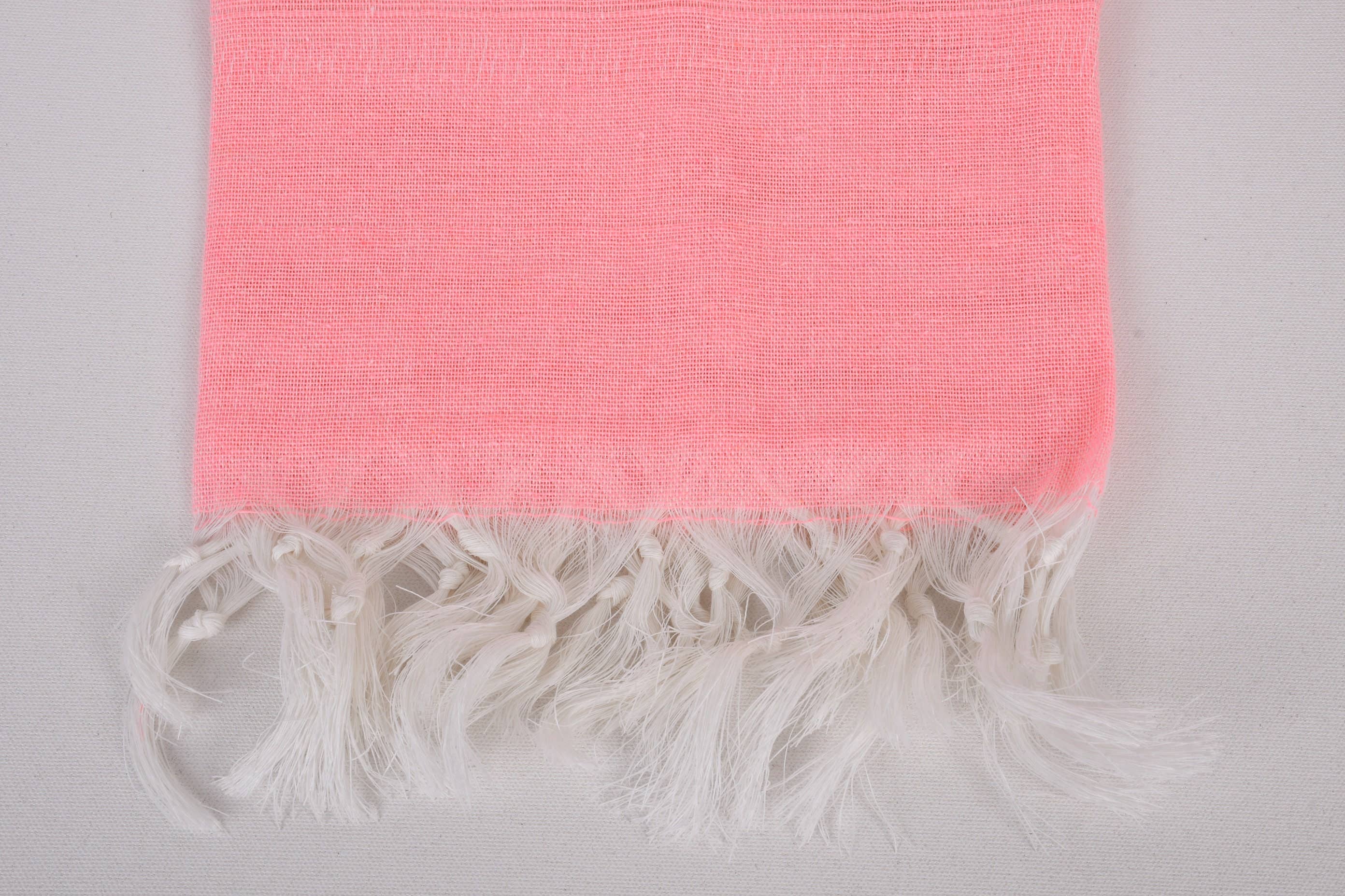 Organic Turkish Towels - Wholesale Beach Towel - Beach Towel, Bright Pink Striped Towel3