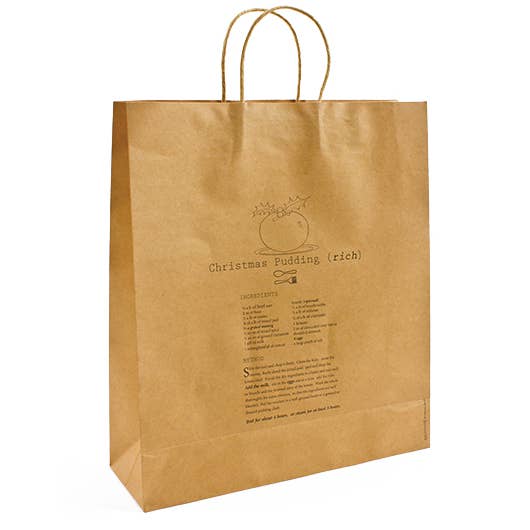 BROWN CARRIER BROWN HANDLE XMAS PUD for wholesale by Heaven Sends