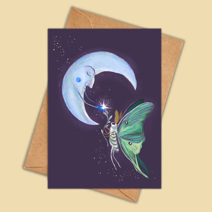 Greeting Card - Luna Moth for wholesale by Anna Seed Art