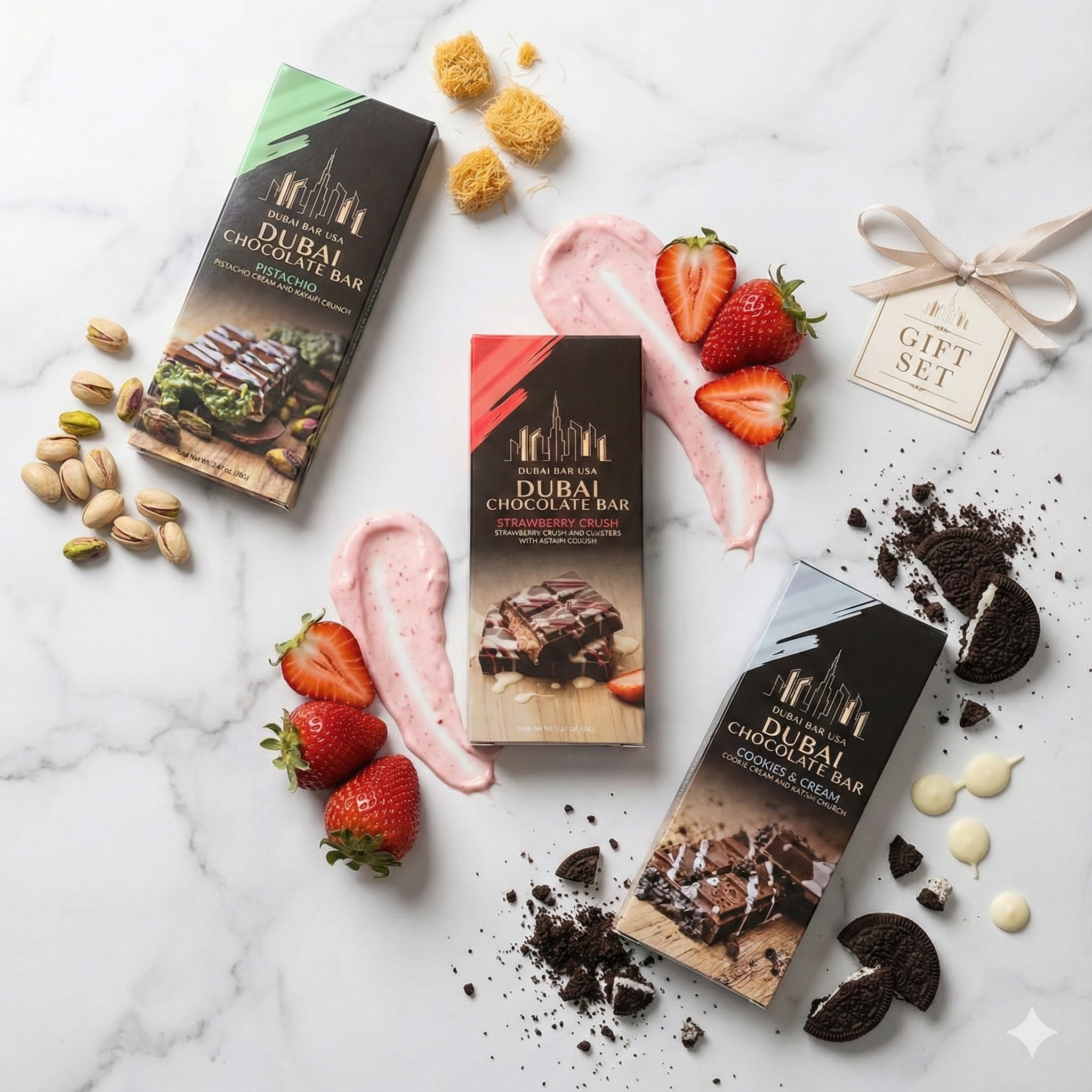 Dubai Bar USA - Wholesale Chocolate Bar - Dubai Bar Mixed Flavor Display Pack, 24 Bars6