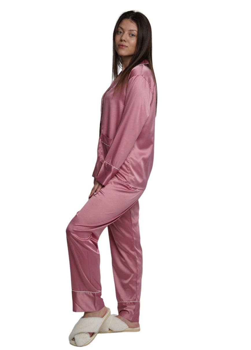 Taniri – wholesale Sleepwear set – Women's – ASHLEY LONG MATTE SATIN  PAJAMAS33