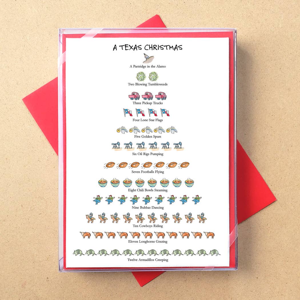 Allport Editions – Großhandel Weihnachtskarte – „Staaten: 12 Days of Christmas“ -Boxkarten — ALLE 50 BUNDESSTAATEN!30