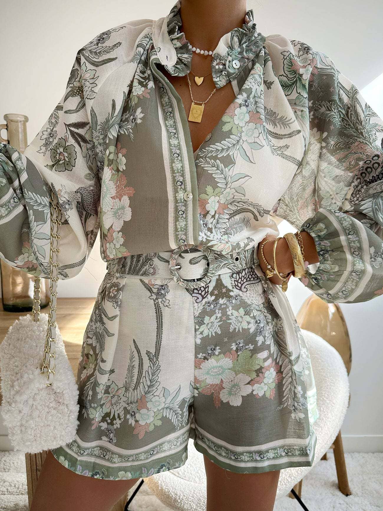 Marayn – wholesale Top & short set (NOT loungewear) – Women’s – 2025 NEW Chic Global Style Linen Sets Shorts  Shirts1