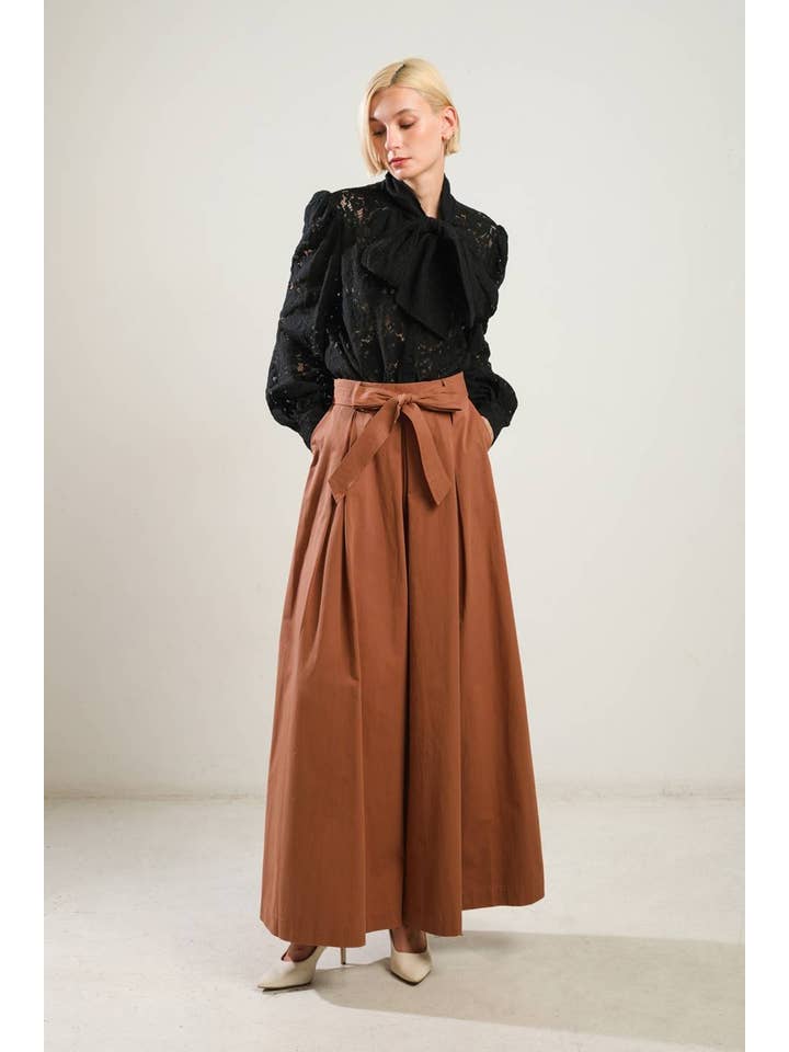 FLYING TOMATO - Wholesale Pants - Women's - A solid woven extra wide leg pant - FP1334