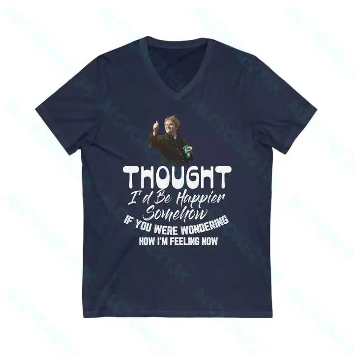 Camiseta Lewis Capaldi Unissex de manga curta com decote em V por atacado de Alcyone213k