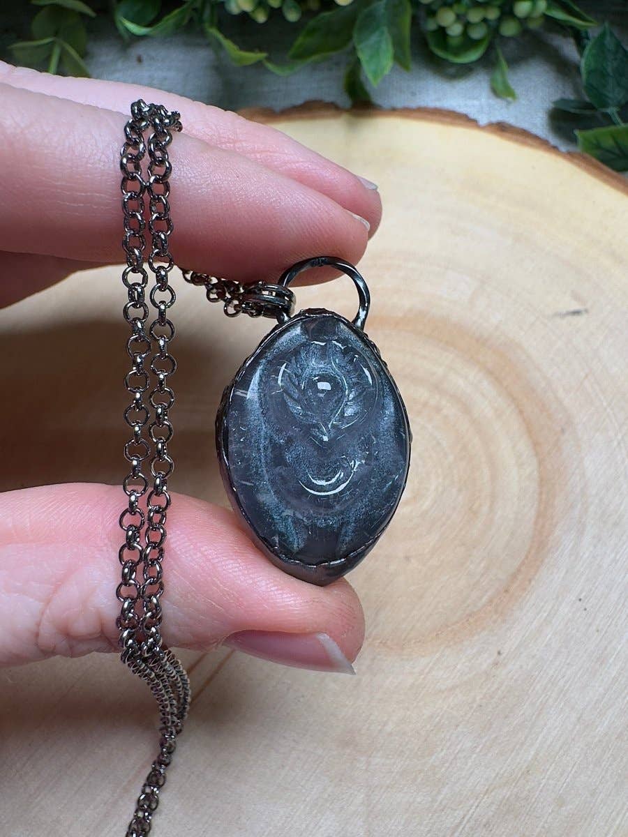 Copper Ashes - Wholesale Pendant/Charm Necklace - Rose Quartz Yoni Necklace0