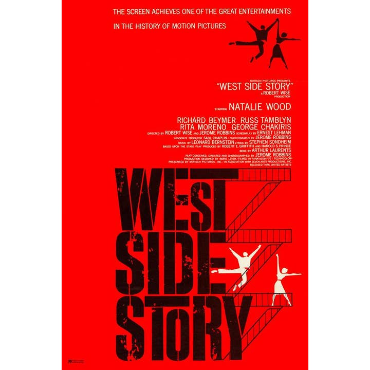 West Side Story 1961 Film Musical Teater Dekor Kunsttryk Plakat for engroshandel hos Gotham Gifts