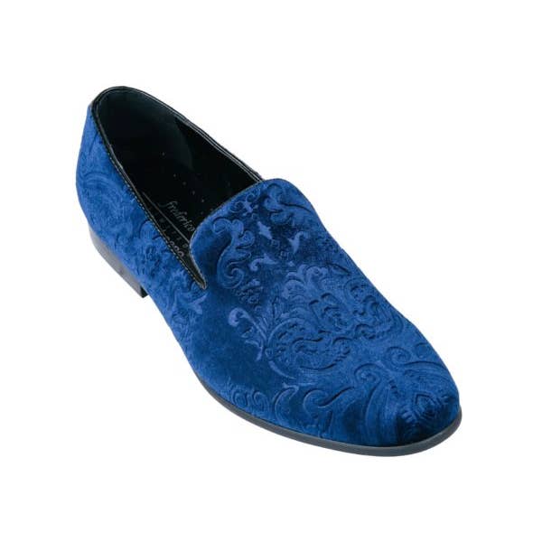 Velvet Fun Shoes Blue for wholesale by Frederico Leone, LLC